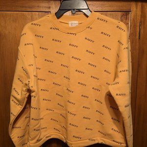 New without tags Happy cropped sweatshirt womens size medium